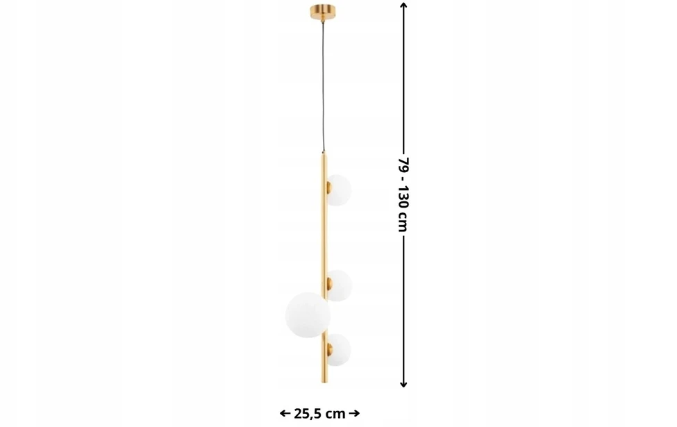 Jupiter Lampa sufitowa wisząca auksinė, kule do salonu sypialni przedpokoju - TAIDA 4