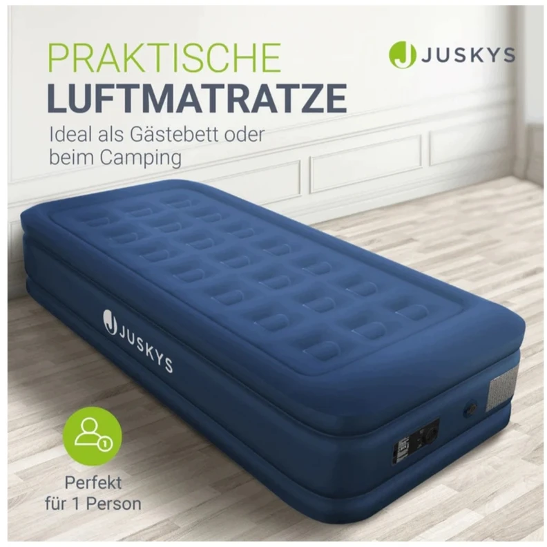 Juskys Oro čiužinys Sapri M 191x91x44 cm mėlynas/baltas