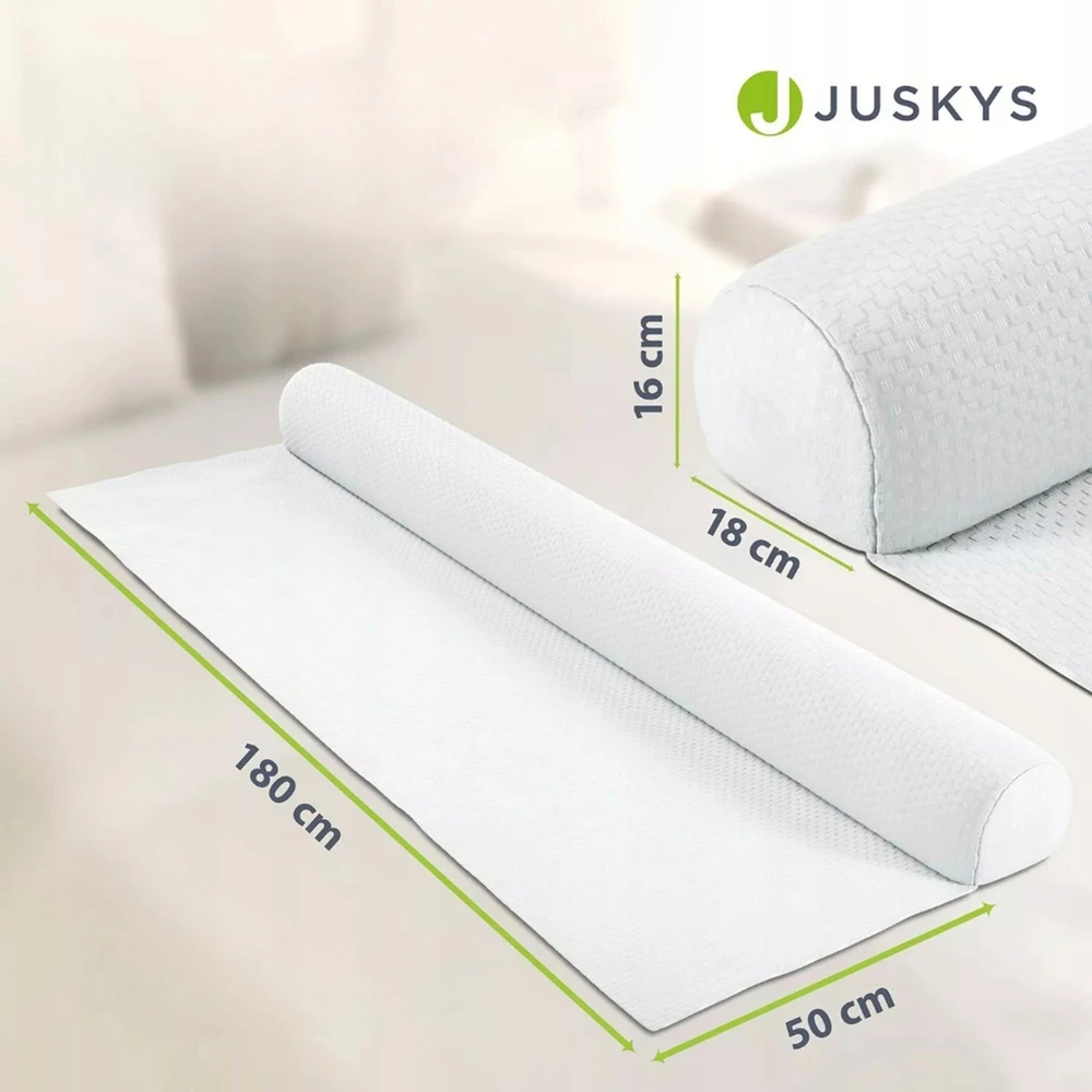 Juskys Pripučiamas lovos turėklas Louana 180x18x16 cm baltas