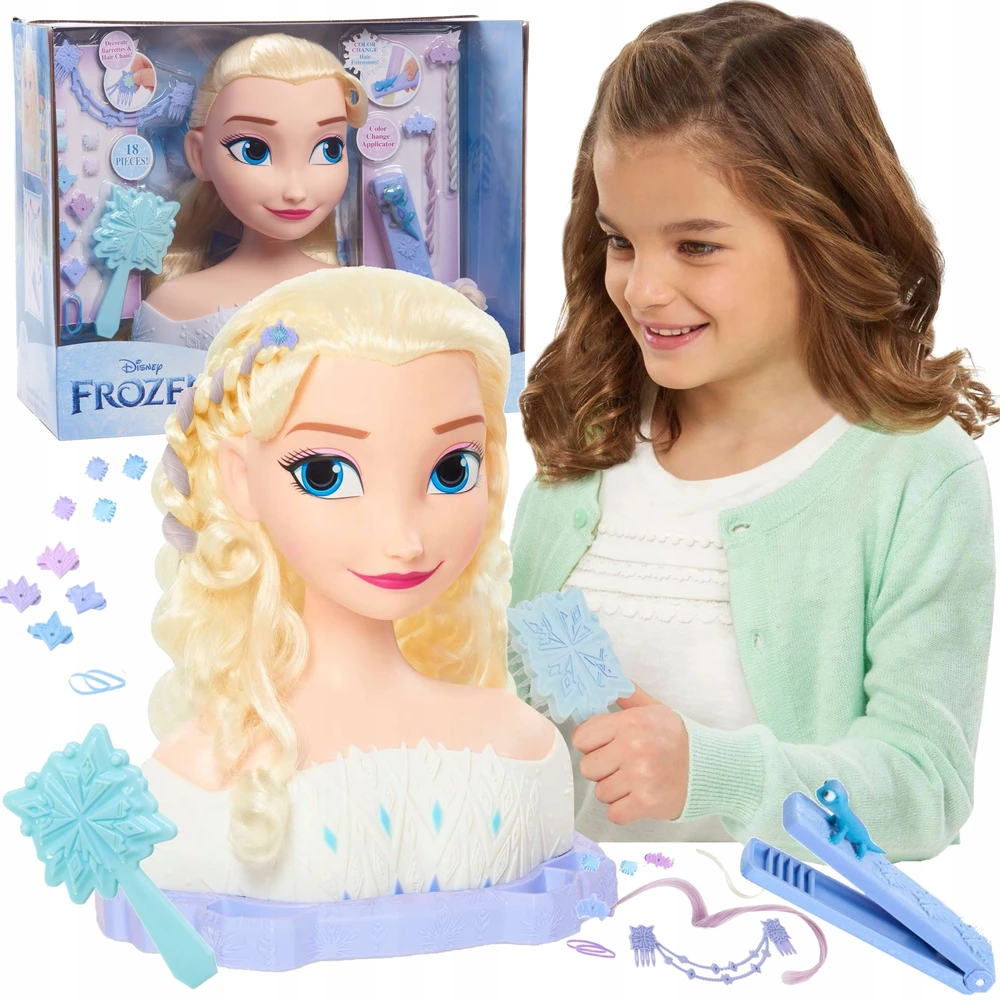 justplay Lėlės galva šukuosenoms Princesses Disney Frozen 2 Elsa