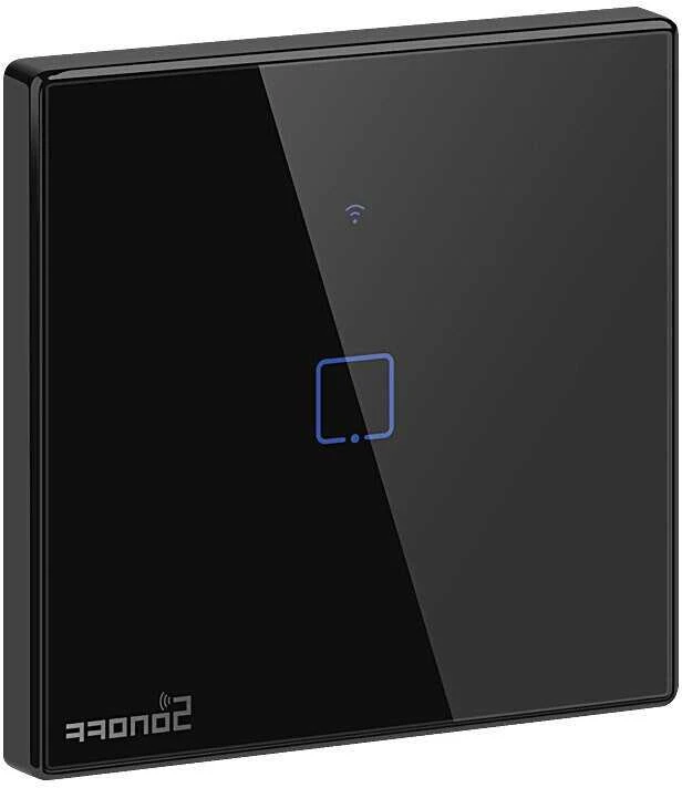 Sonoff T3EU1C-TX 1 kanalo sieninis jungiklis 230VAC juodas