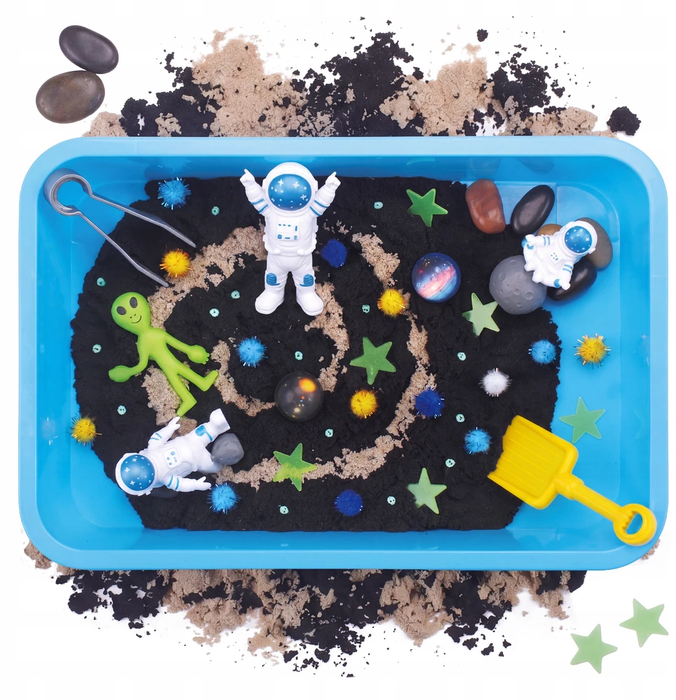JUTIMO RINKINYS KINETINIAI SMĖLIO ASTRONAUTAI NEMOKAMIEMS PRIEDAI