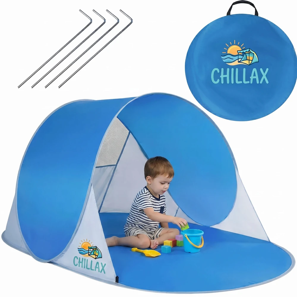 J&W DIDELIS SAVIMI SURENKAMA PAPILDYMO PAlapine POP-UP CHILLAX UV30+ EKRANAS 195cm