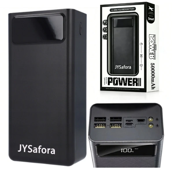 JYSafora greito įkrovimo maitinimo blokas 22,5 W 50 000 mAh USB-C USB-A PD3.0 QC3.0