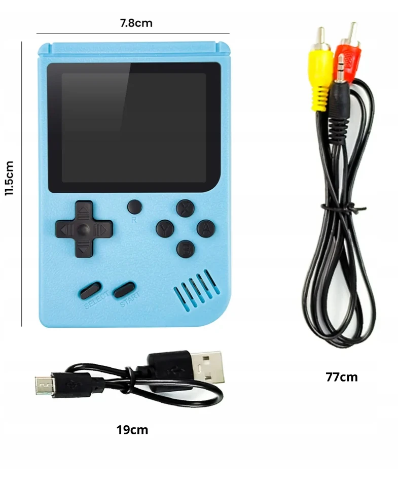 Jysafora RETRO NEšiojamoji KONSOLE 500 GAMES GAME BOY PEGASUS MINI LCD AV KONSOLE