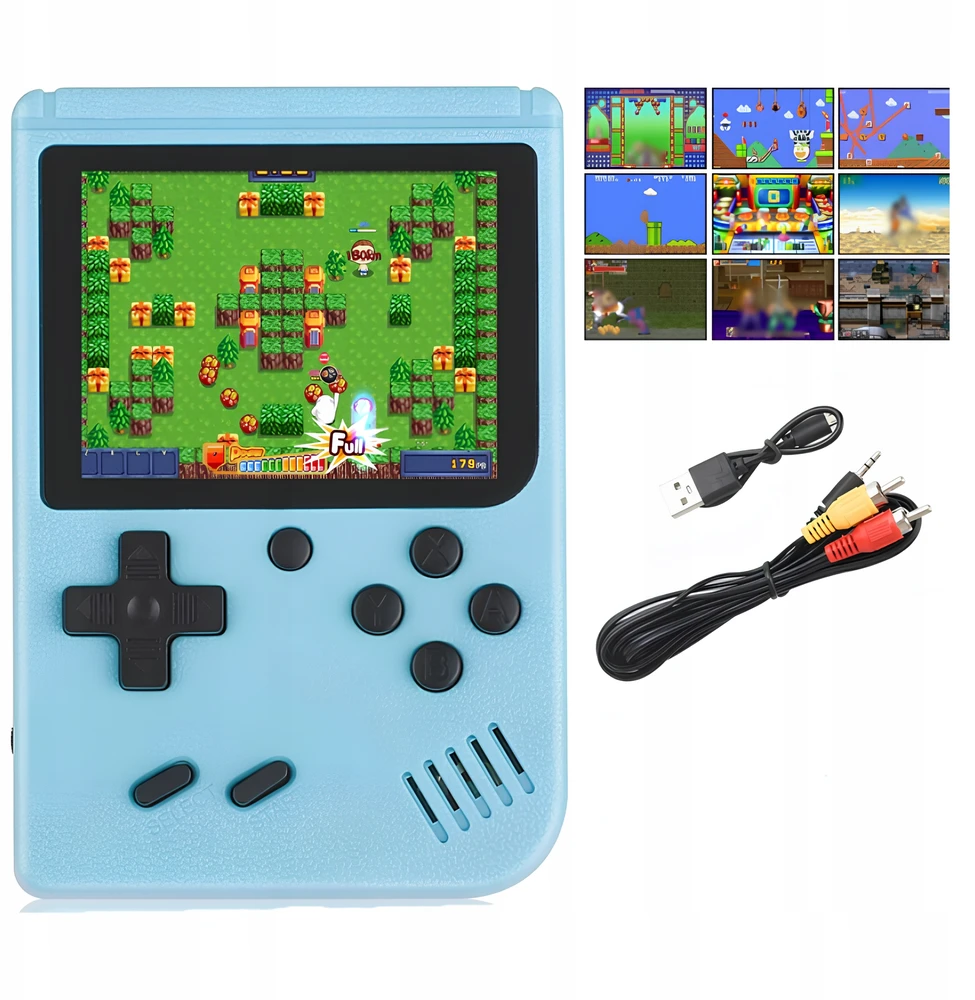 Jysafora RETRO NEšiojamoji KONSOLE 500 GAMES GAME BOY PEGASUS MINI LCD AV KONSOLE