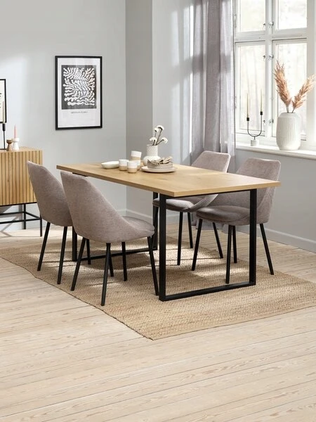 Jysk Minkšta smėlio kėdė juodomis kojomis, 85 cm