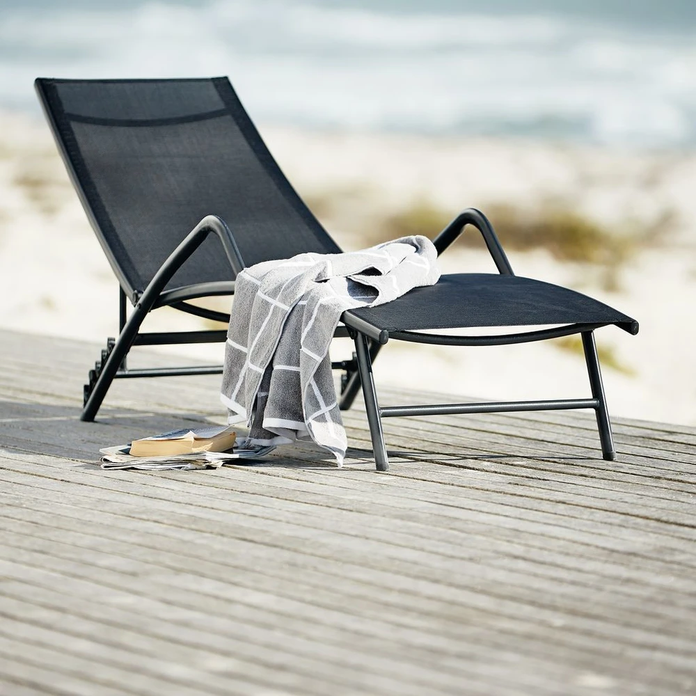 Jysk sunlounger NORDSTRAND W57xL195 juodas