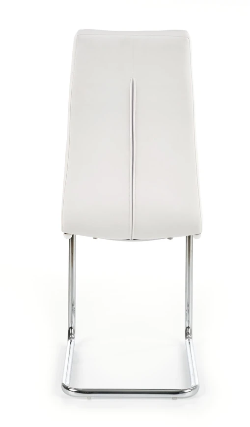 K-147 kėdė, balta eko oda/halmar chromas