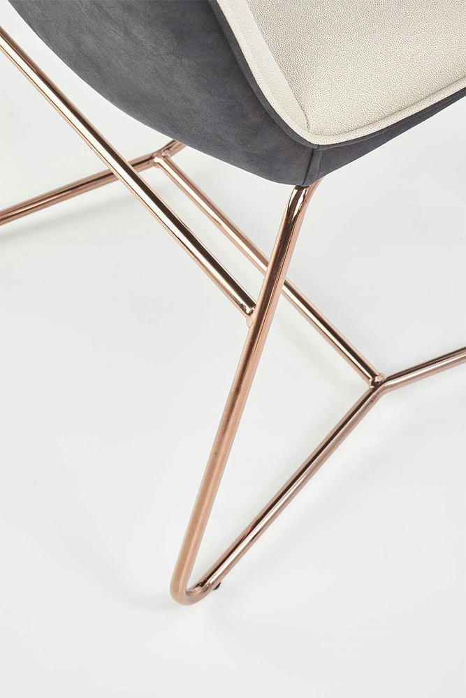 K-390 kėdė Kreminis + Pilkas + Rose Gold Halmar