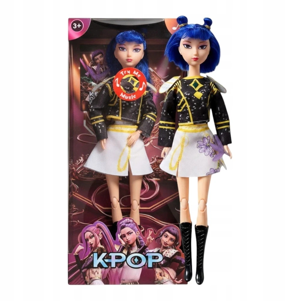 K-POP dainuojančios lėlės Zoei mėlynų plaukų koncertinė apranga vaikams