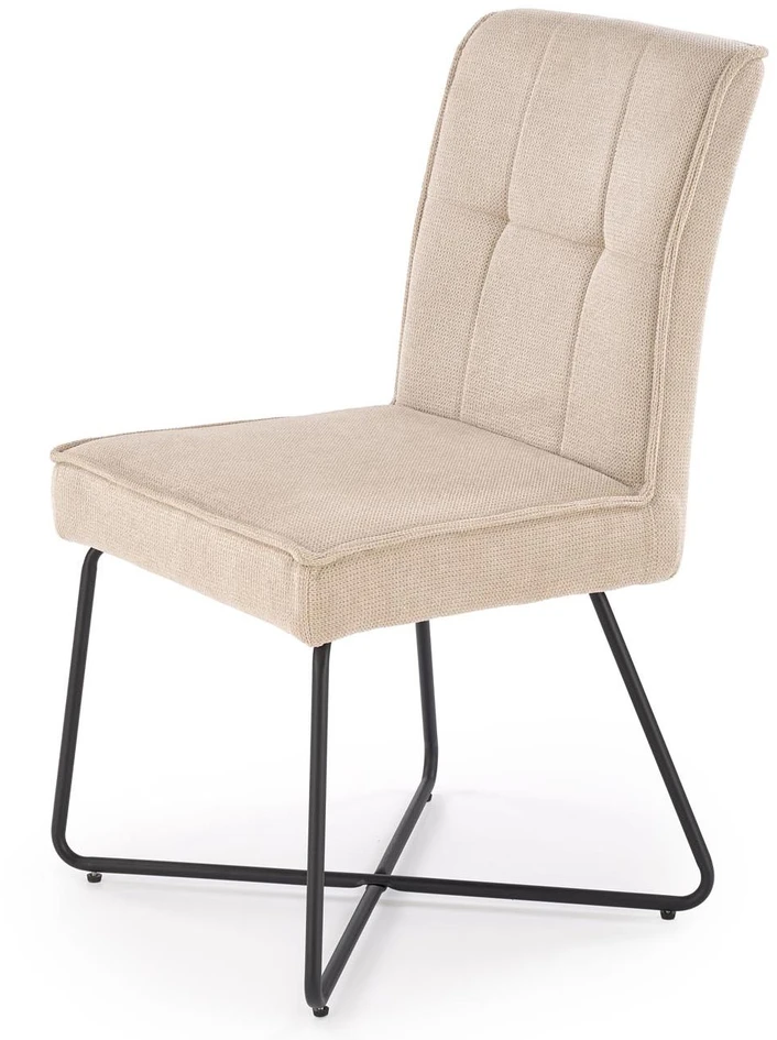 K534 Halmar kėdė – moderni, minkšta, smėlio/juoda
