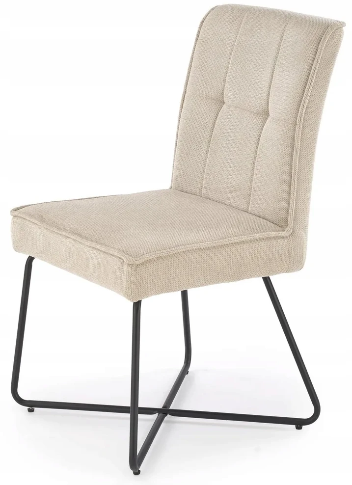 K534 Halmar kėdė – moderni, minkšta, smėlio/juoda