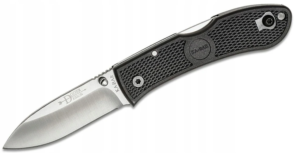 KA-BAR KB-4062 Dozier Hunter Juodas sulankstomas peilis 7,5 cm, juodas, Zytel