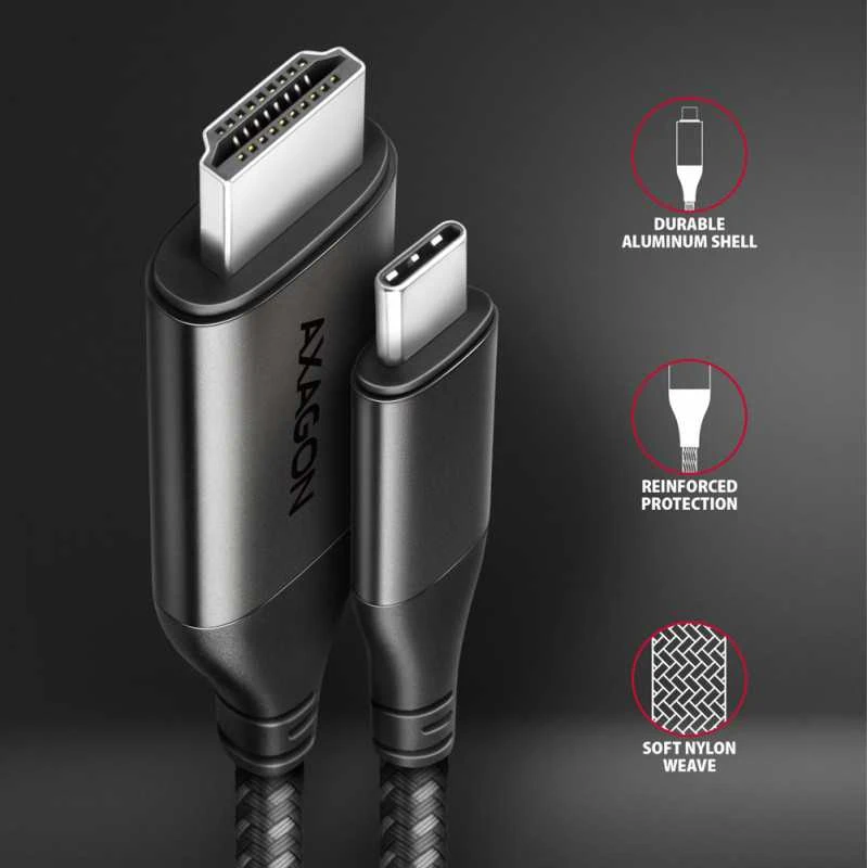 AXAGON | Aktyvus keitiklis | USB-C į HDMI | 1,8 m