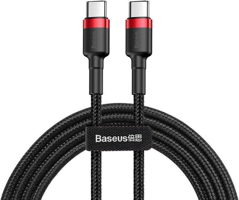 Kabelis Baseus USB2.0 A - IP lightning, 0.5 m, QC3.0 su nailoniniu šarvu Cafule raudonas/juodas
