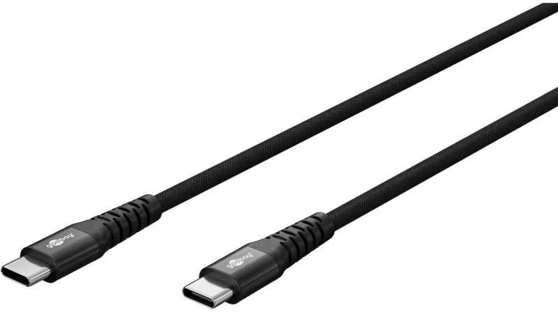 „Goobay“ | USB-C itin minkštas tekstilinis laidas su metaliniais kištukais | 73954