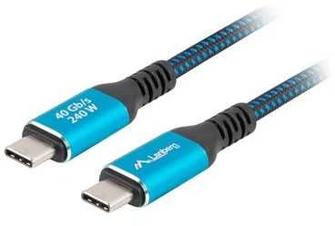 Lanberg | USB-C M/M 4.0 kabelis 240W 8K 60Hz | CA-CMCM-45CU-0020-BK