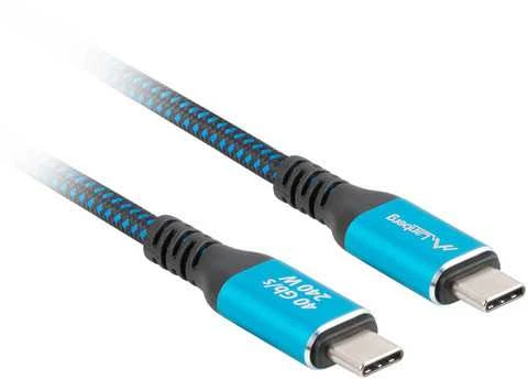 Lanberg | USB-C M/M 4.0 kabelis 240W 8K 60Hz | CA-CMCM-45CU-0020-BK
