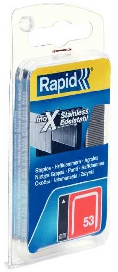Kabės Rapid; 11,4x12 mm; 1080 vnt.; tipas 53; nerūdijančio plieno