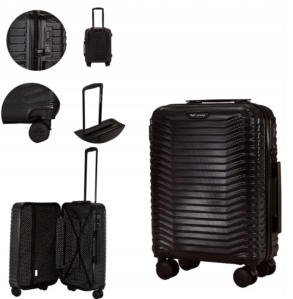 Kabininis Lagaminas Wings Pc Sea Eagle 2.0 20" Juodas