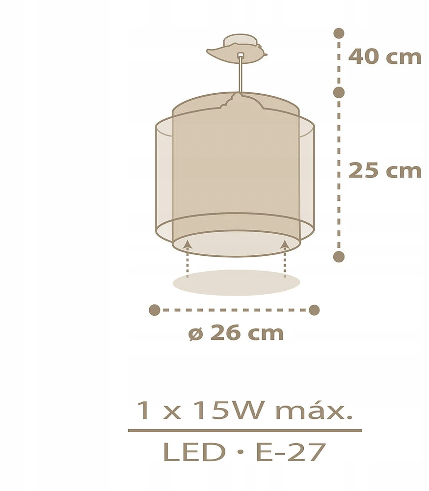 Kaczuszki lampa wisząca 1-punktowa Dalber