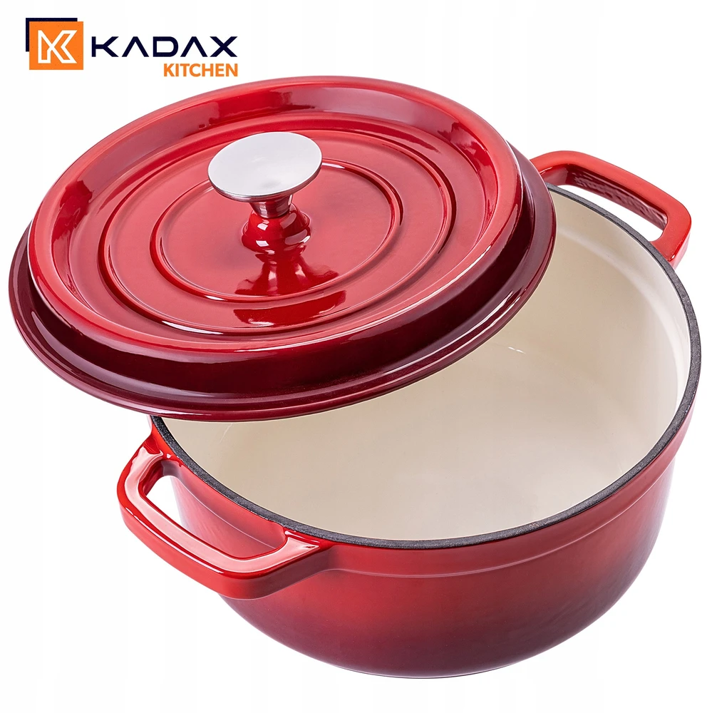 Kadax EMALINIS KETUS PUODAS 4,5 L SU DANGIU DUJINĖS DIDELIOS KROSTELĖS 23 cm