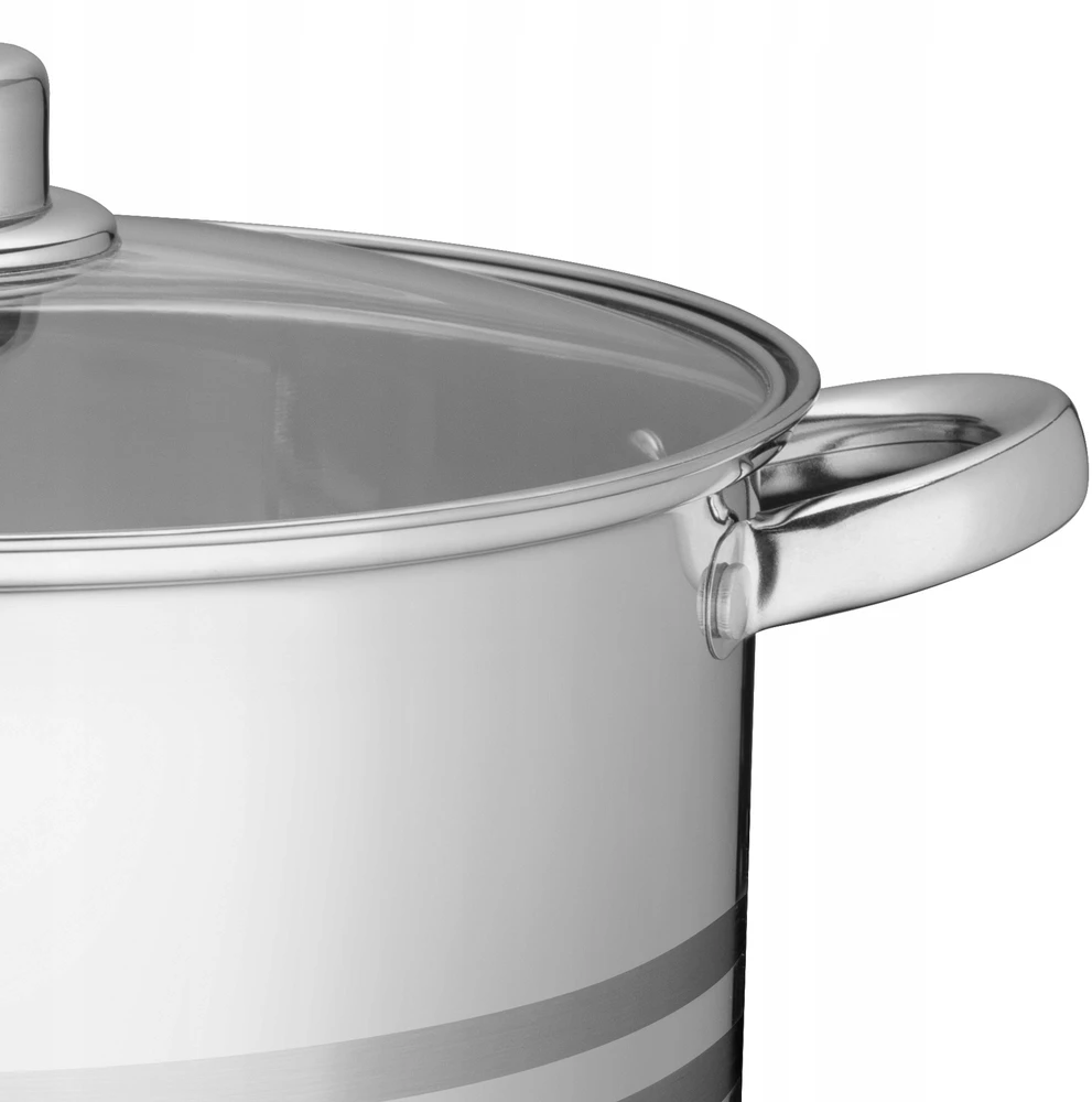 Kadax INDUKCINIS PUODAS, DUJINĖS, DIDELIS, NERŪDijančio plieno, 34 cm, 21 L, AUKŠTAS