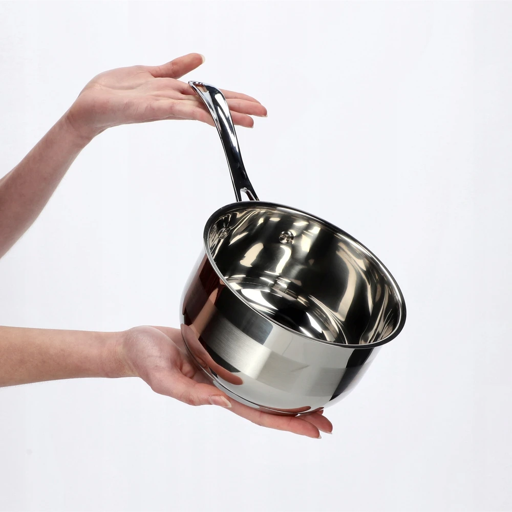 Kadax PUODAS, PLIENO PADAŽAS, 1,8 L, RANKENĖ, DUJOS, INDUKCINĖ, NERŪDŽIASIS PLIENAS