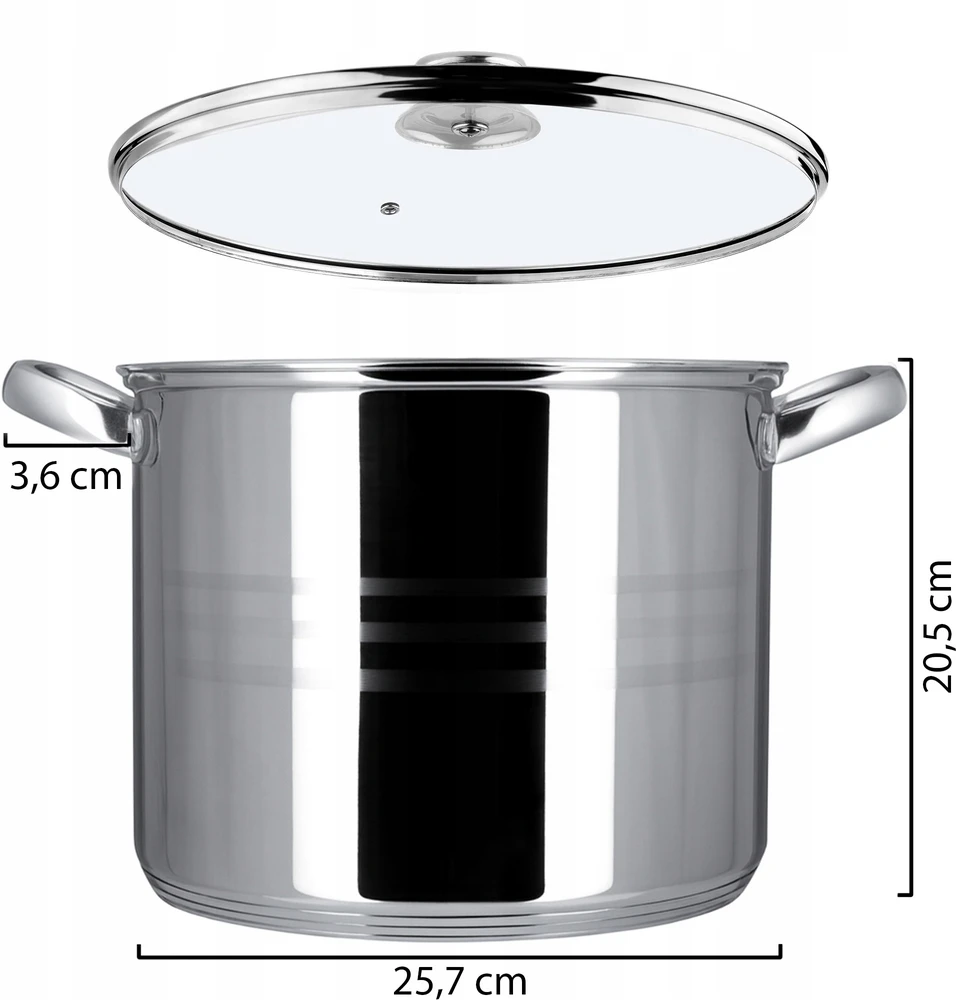Kadax Puodas su dangteliu Indukcinis plienas 24 cm 9 L