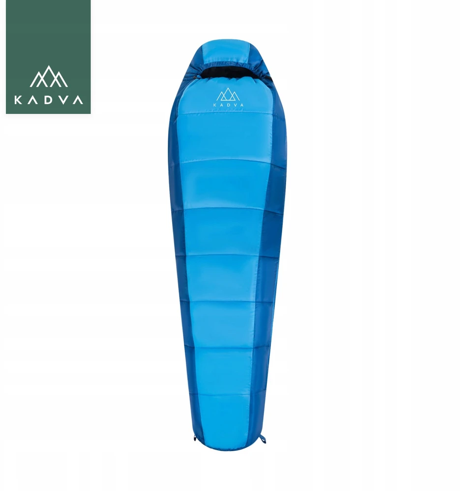 KADVA Faran L miegmaišis kairysis mėlynas OS 220x80cm turistinis mumijos užvalkalas