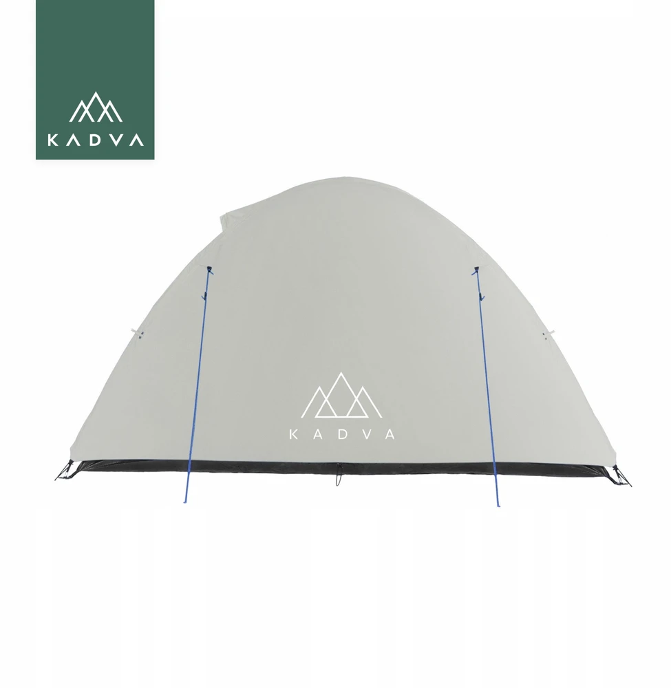 KADVA Festa 2 2 asmenų kempingo palapinė pilka/mėlyna LIGHTWEIGHT COMPACT
