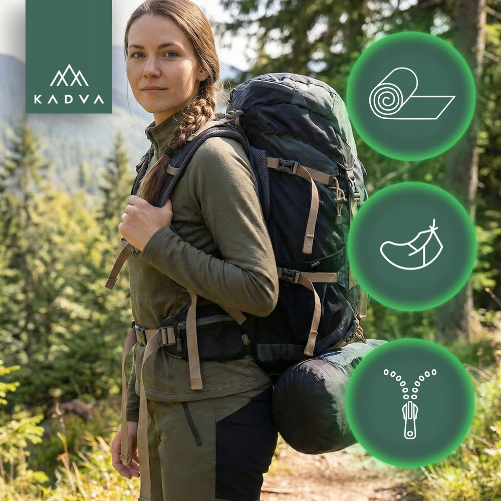 KADVA Light 600 L miegmaišis kairysis tamsiai mėlynas Tourist 220x80 TERMĖ IZOLIACIJA