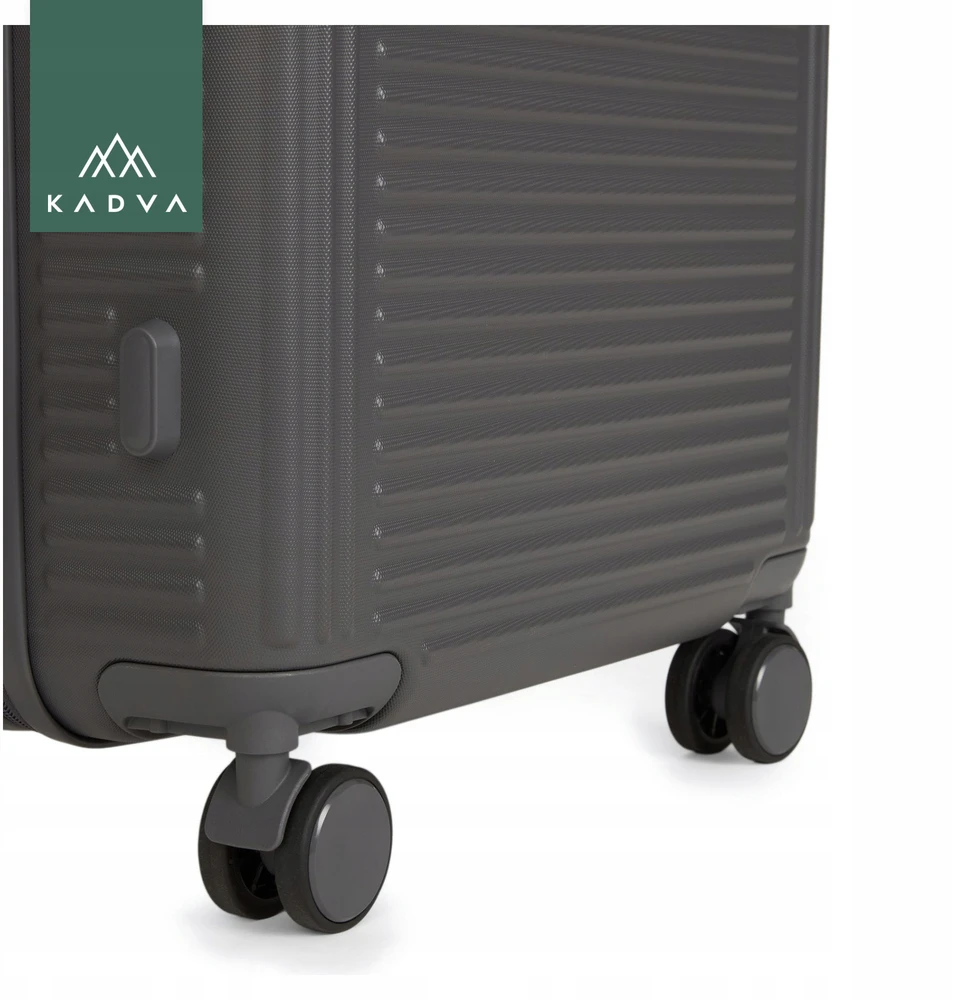 KADVA Palero kelioninis lagaminas 64l pilkas MEDIUM ON WHEELS BAGAŽAS ABS HARD
