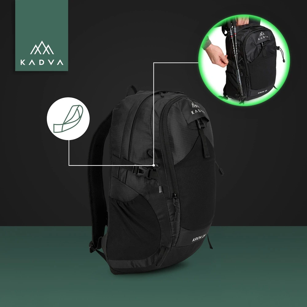 KADVA Trekking žygio kuprinė Krok 25l GALINGA KELIONĖ Į KALNUS