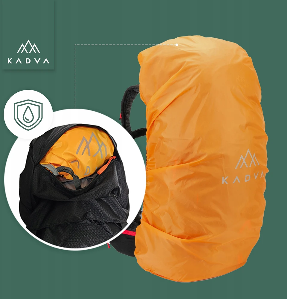 KADVA VAGABUNDO ŽYGIŲ KUPRINĖ 40l Juodas KALNŲ TREKKINĖ DENGALIS