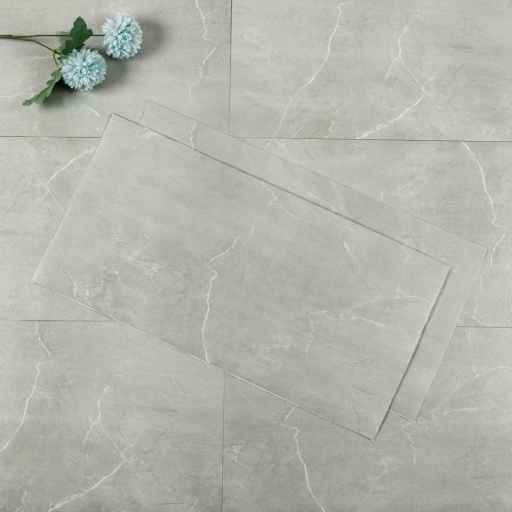 Kaem 10 vnt HODE VINILO PLOKŠČIŲ 30 x 60 x 0,15 cm PVC SKAITYTI APRAŠYMĄ ŠVIESI PILKA