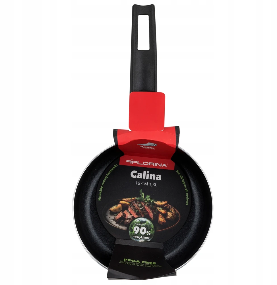 Kaistuvas aluminiowy Florina Calina 16 cm 1,3 l juoda marmur indukcija