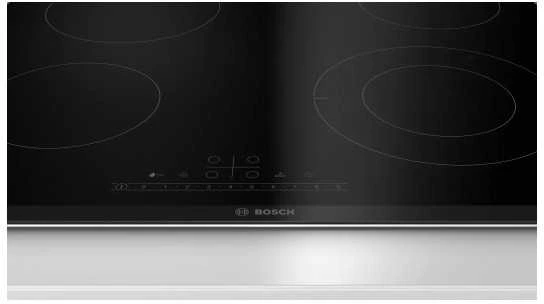 Bosch PKF675FP2E Serija 6, Elektrinė kaitlentė, 60 cm, kaitlentė su plieniniu rėmu