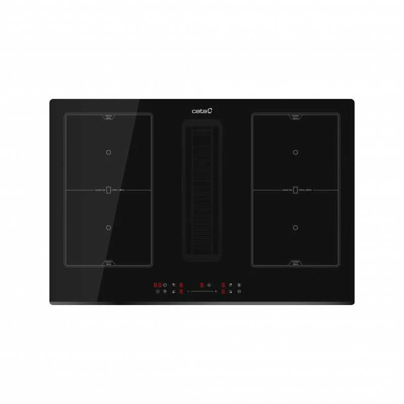 CATA Venting Hob | IAS 7024 | Induction | Number of burners/cooking zones 4 | Slider | Juodas | CATA | Hob with Hood | IAS 7024 | Induction | 77 cm | Number of burners/cooking zones 4 | Juodas | Slider