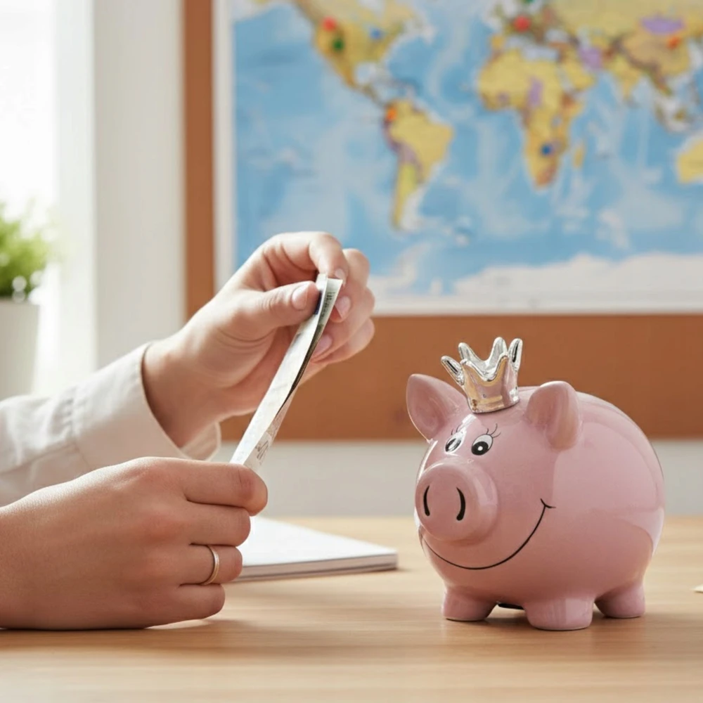 Kaj PIGGY BANK 13 CM KERAMIKOS ATIDARYTA DOVANA MERGAITĖMS VAIKAMS
