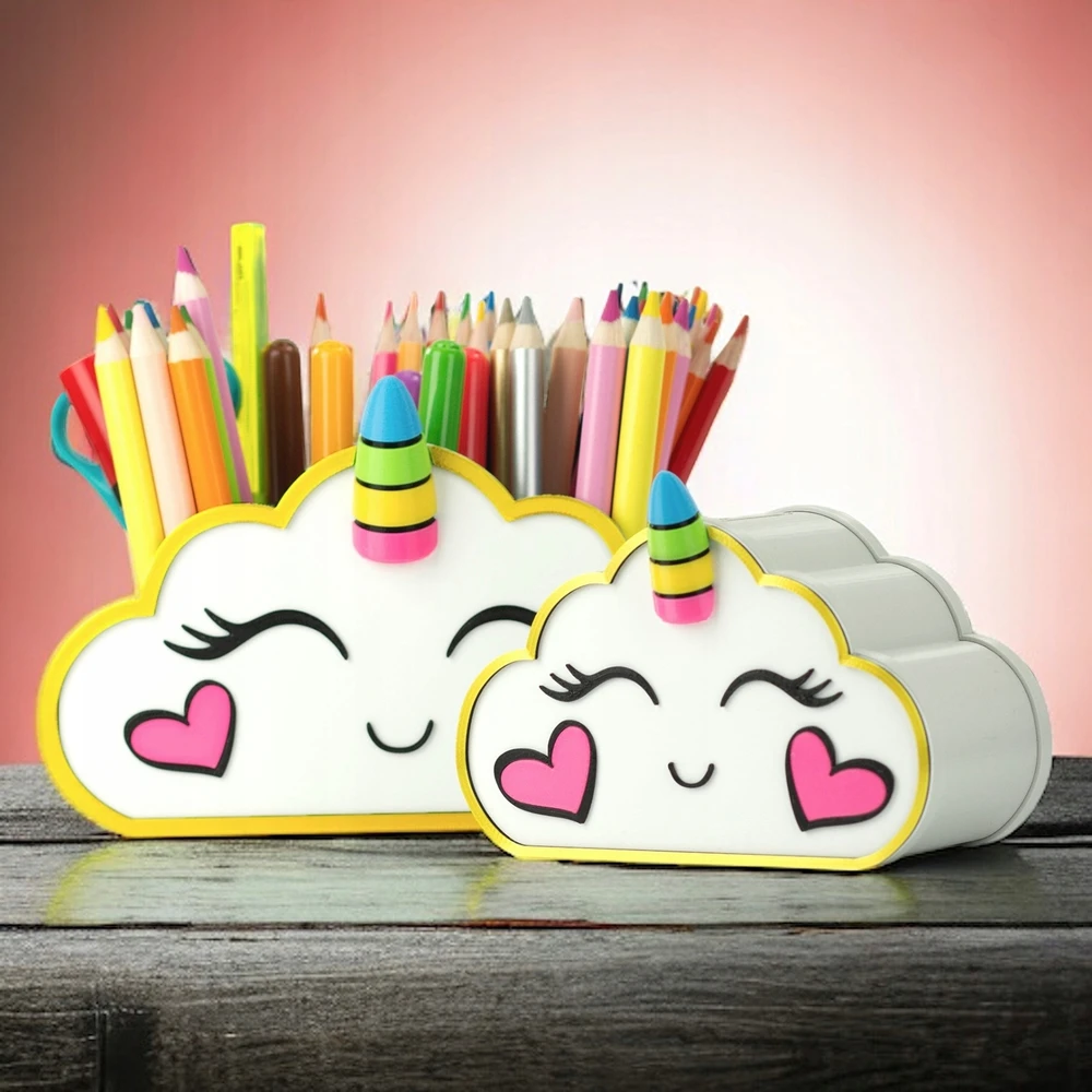 Kajawis Rašomojo stalo organizatorius Cloud Unicorn Crayon laikiklis ECO 3D pieštukų dėklas