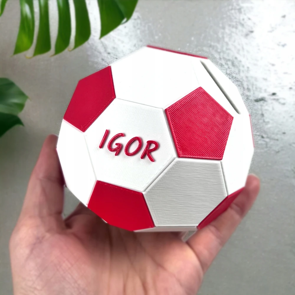 Kajawis Skarbonka su imieniem Skarbonka vaikams Futbolo kamuolys Prezent na urodziny