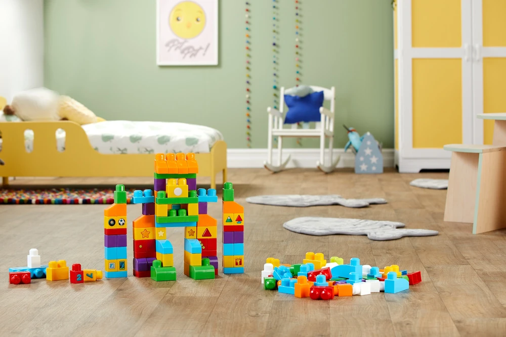 MEGA BLOKS rinkinys "Mokymosi krepšelis" (150 det.), FVJ49