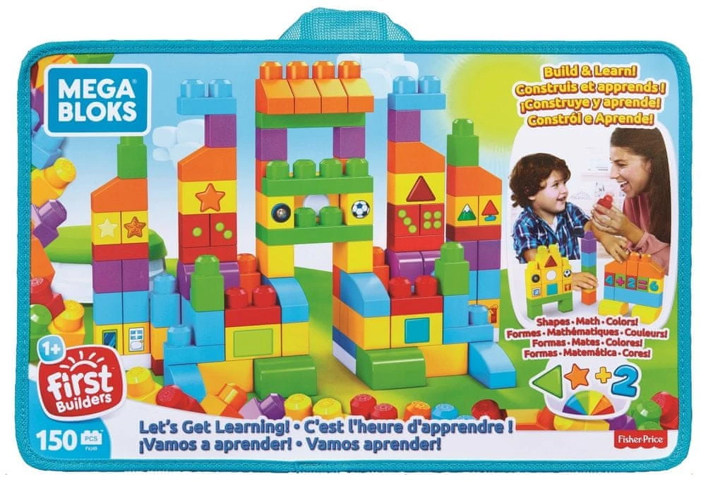 MEGA BLOKS rinkinys "Mokymosi krepšelis" (150 det.), FVJ49