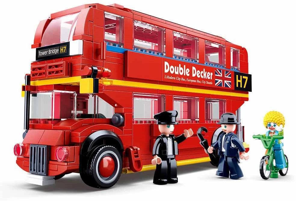 Kaladėlės SLUBAN MB London dviaukštis autobusas 382 - B0708