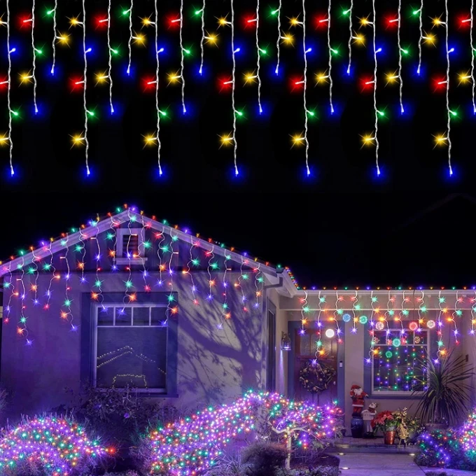 kalėdinių lempučių girlianda 100 LED ĮVAIRIŲ SPALVŲ
