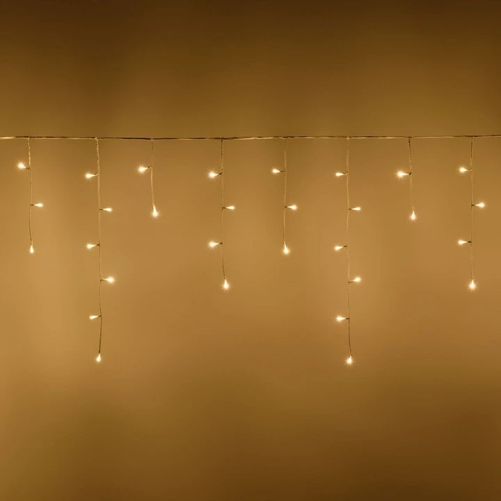 kalėdinių lempučių girlianda ŠILTAI BALTOS 500 LED