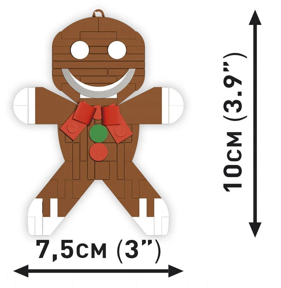 Kalėdų eglutės dekoracija - COBI - 20013 - Cukrinis žmogus - 73 blokai - Mišrus