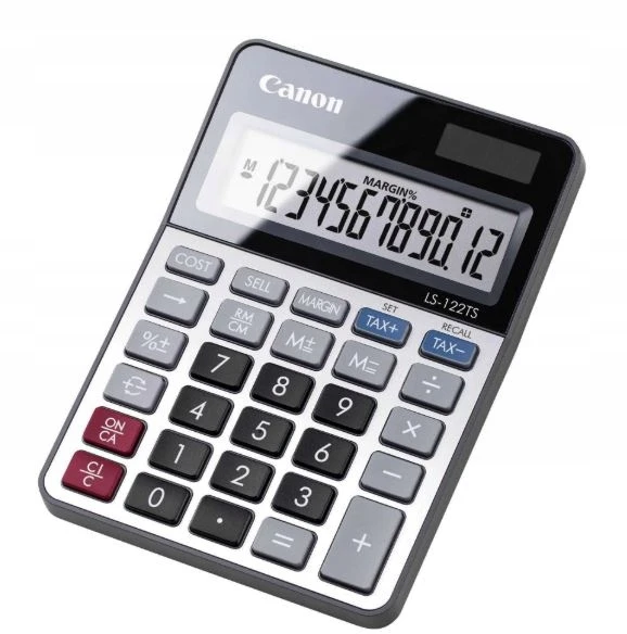 Canon LS-122TS skaičiuotuvas Desktopas Skaičiuotuvo ekranas Pilka